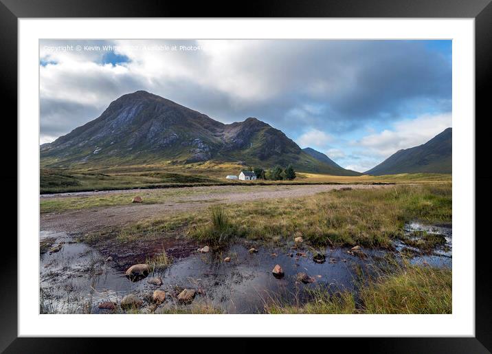 Isolated hut in Glencoe Framed Mounted Print by Kevin White