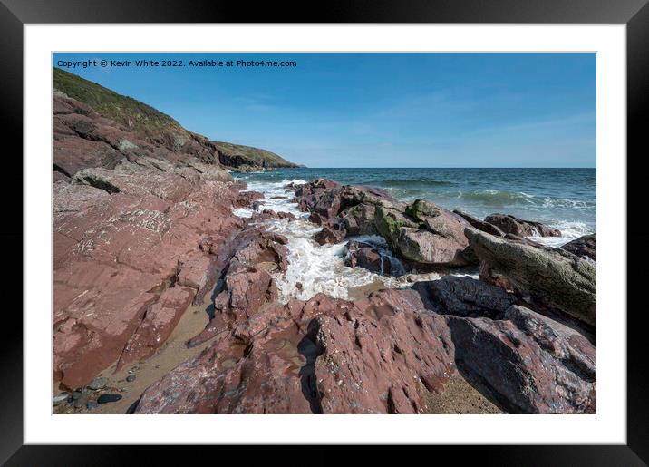 Freshwater East Pembrokeshire Framed Mounted Print by Kevin White