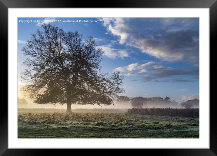 Greeted with a frosty sunrise Framed Mounted Print by Kevin White