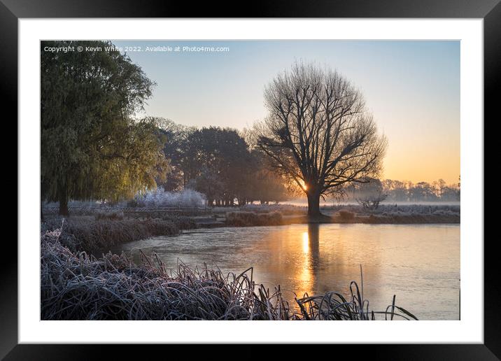 Below zero at dawn Framed Mounted Print by Kevin White