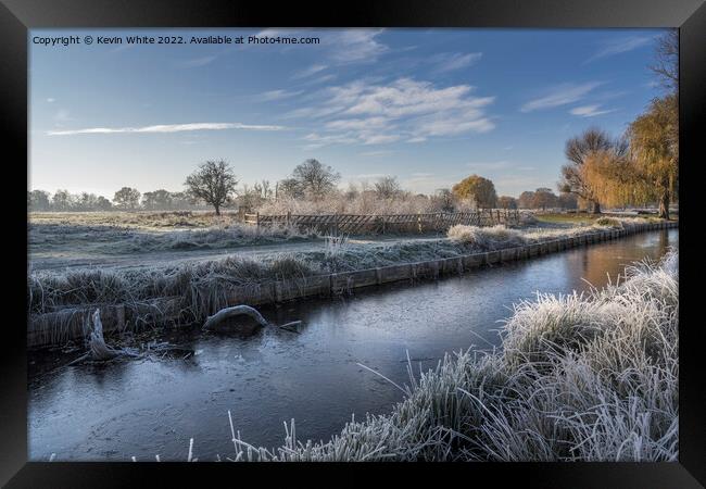 Christmas card frost Framed Print by Kevin White