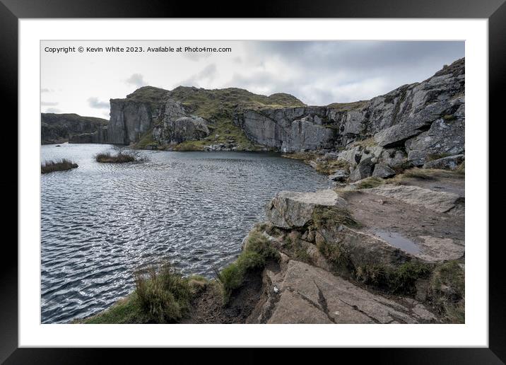 Foggintor Quarry near Princetown prison Dartmoor Framed Mounted Print by Kevin White