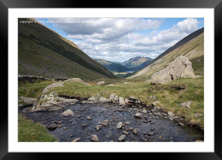 View from carpark on Kirston pass Framed Mounted Print by Kevin White