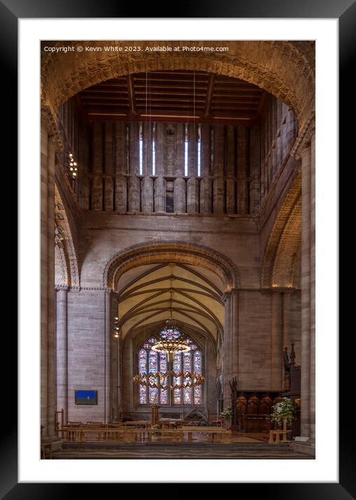 Inside part of Hereford Cathedral Framed Mounted Print by Kevin White