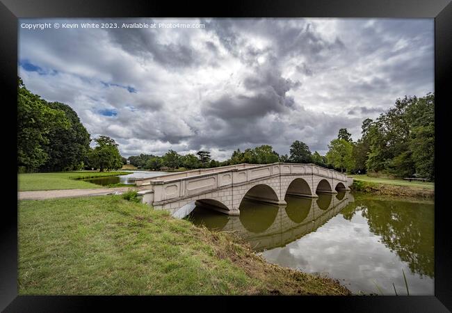 Five Arch bridge Painshill Park Gardens Framed Print by Kevin White