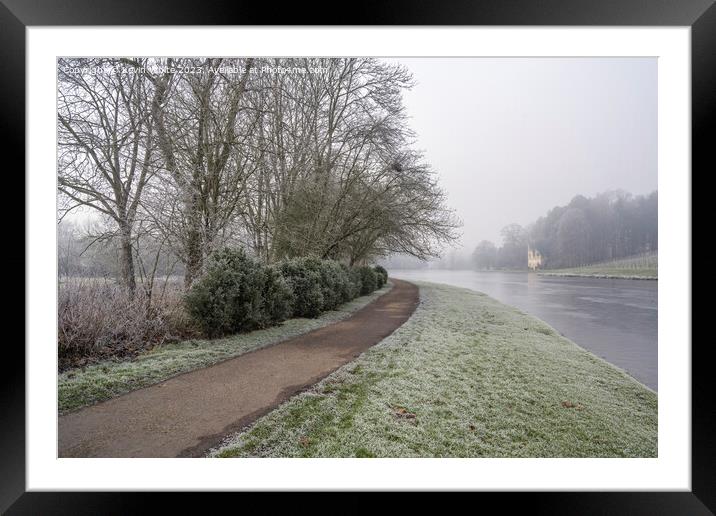 Ice cold morning at Painshill gardens  Framed Mounted Print by Kevin White
