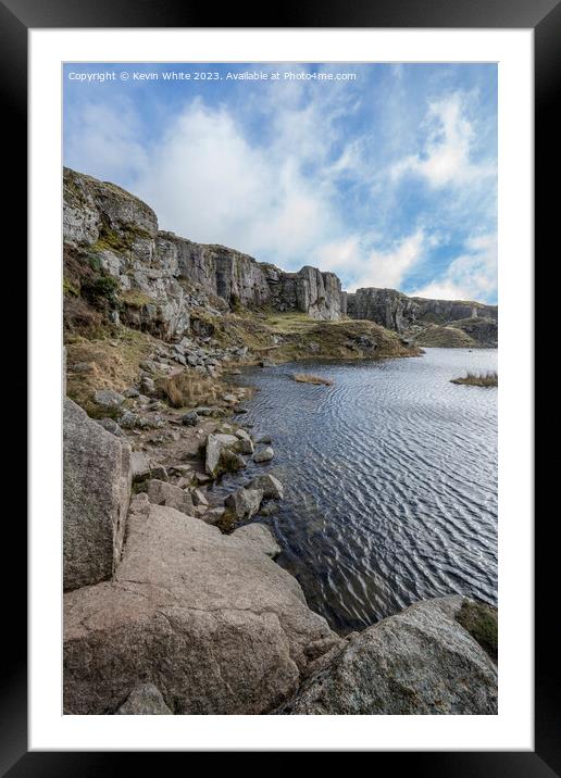 Foggintor quarry in mid Dartmoor Framed Mounted Print by Kevin White