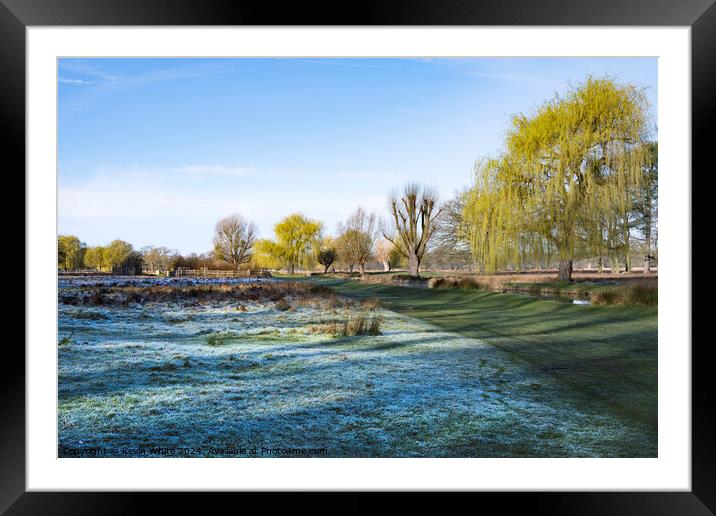 Frost in the shadows Framed Mounted Print by Kevin White