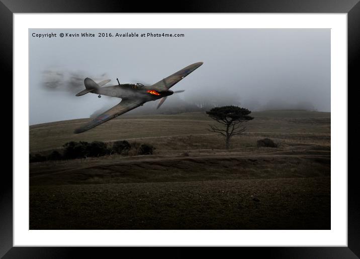Hawker Hurricane Crash Landing Framed Mounted Print by Kevin White