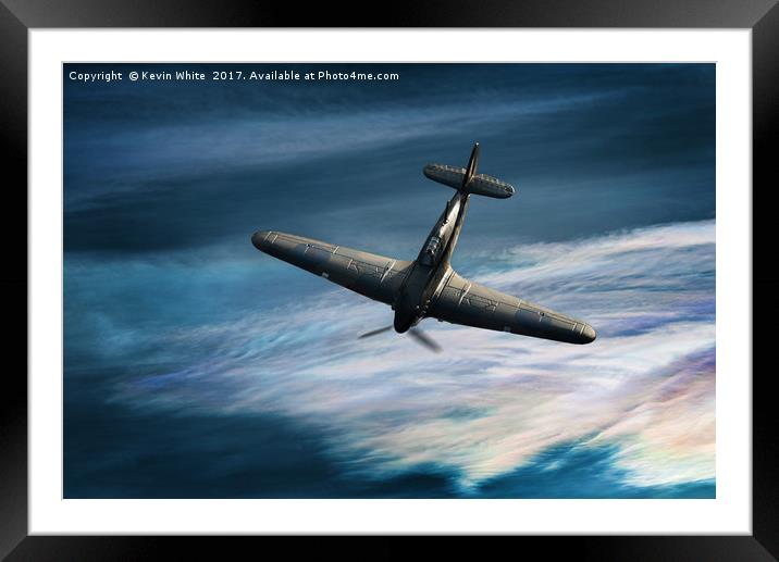 WW2 Hawker Hurricane Framed Mounted Print by Kevin White