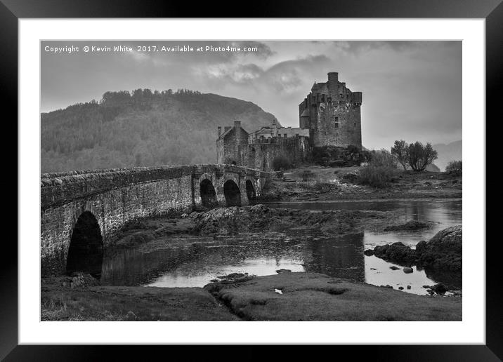 Eilean Donan Castle at dusk Framed Mounted Print by Kevin White