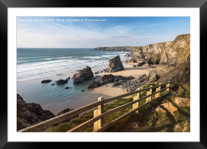 Carnewas bay near Padstow Framed Mounted Print by Kevin White