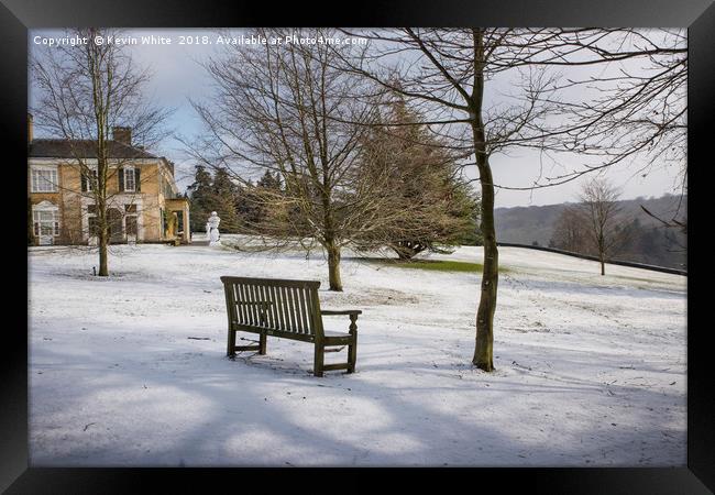 Polesden Lacey in winter Framed Print by Kevin White