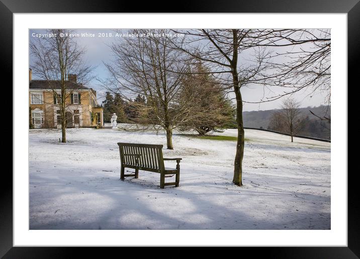 Polesden Lacey in winter Framed Mounted Print by Kevin White