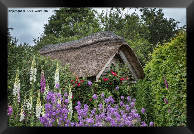 English thatched roof Framed Print by Kevin White