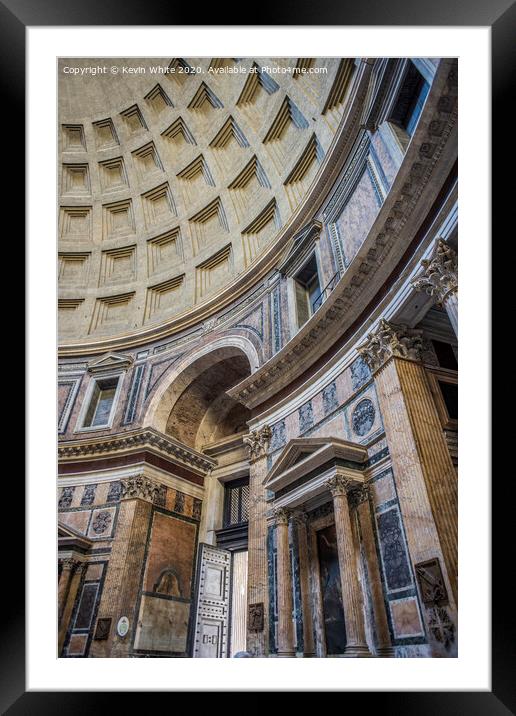 The Pantheon Rome Framed Mounted Print by Kevin White