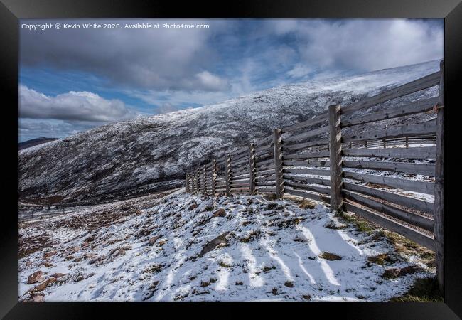 Walking up the Cairngorms Framed Print by Kevin White