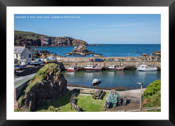 Saint Abbs Harbour Framed Mounted Print by Kevin White