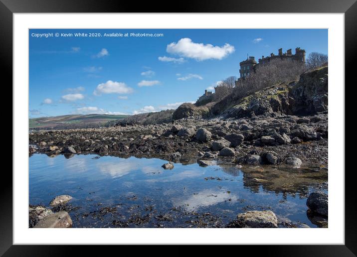 Culzean Castle and beach Framed Mounted Print by Kevin White