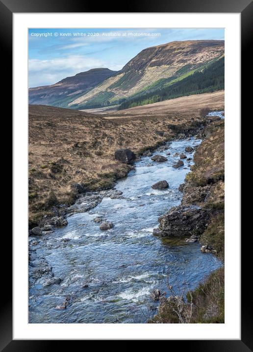 Long walk to Fairy Pools Framed Mounted Print by Kevin White