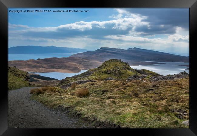 View from Old Man of Storr Framed Print by Kevin White