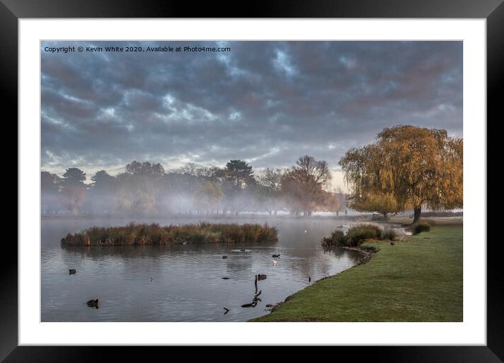 Spooky mist is rising Framed Mounted Print by Kevin White