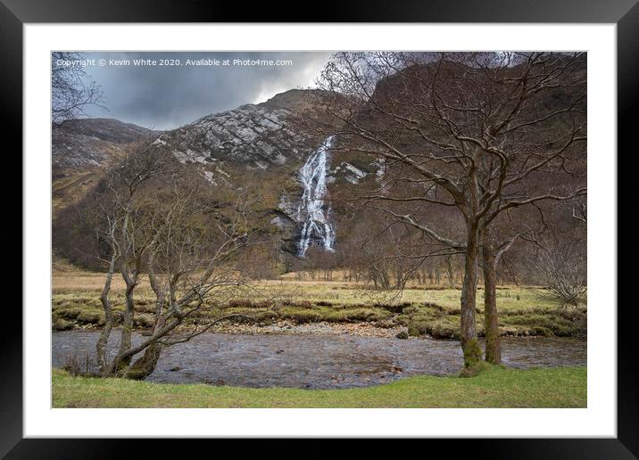Steall Falls in the highlands of Scotland Framed Mounted Print by Kevin White