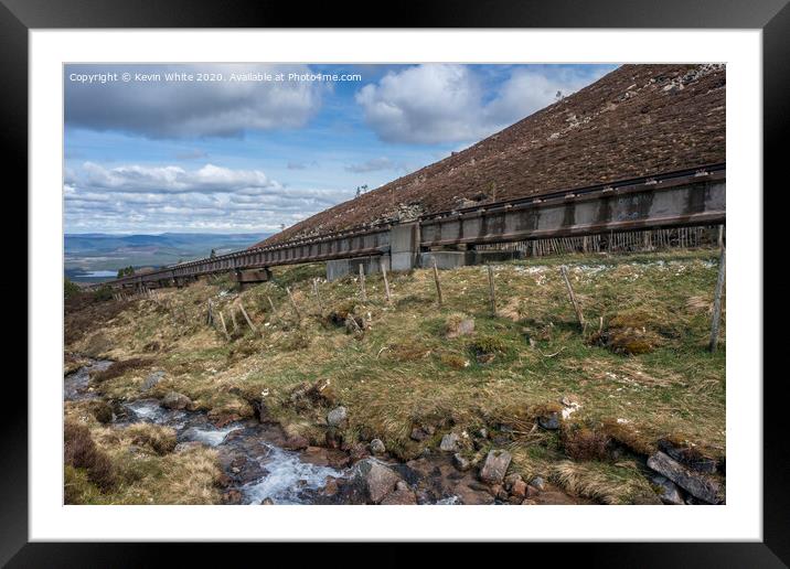 Funicular railway in the Cairngorms Framed Mounted Print by Kevin White