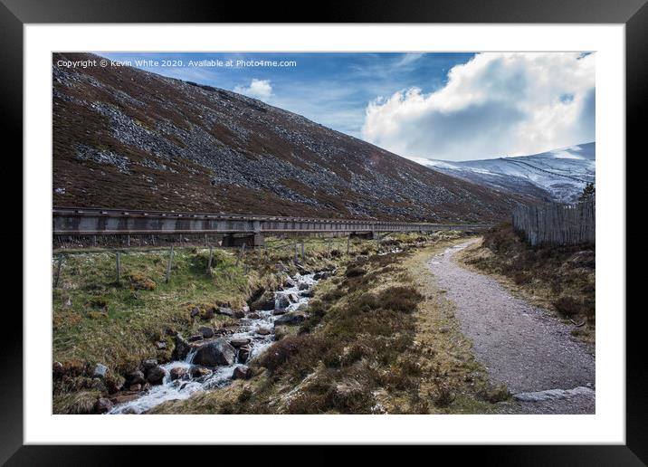 Path beside funicular railway Framed Mounted Print by Kevin White