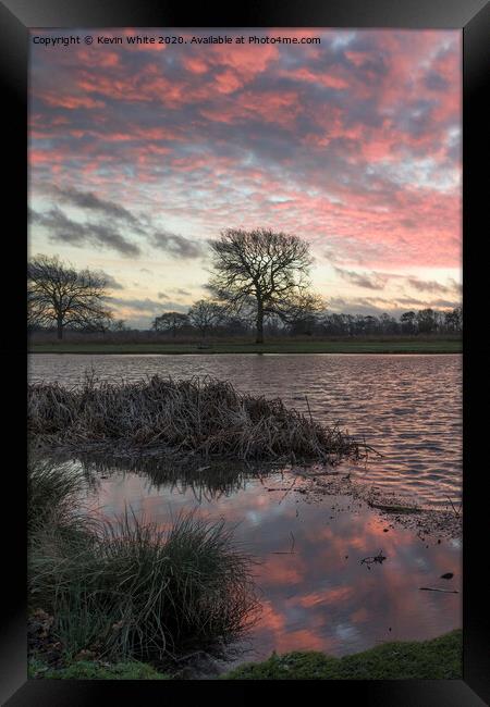 What a winter sunrise Framed Print by Kevin White