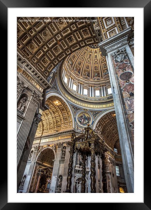 St Peters Vatican City Framed Mounted Print by Kevin White