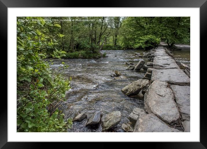 Tarr Steps Framed Mounted Print by Kevin White