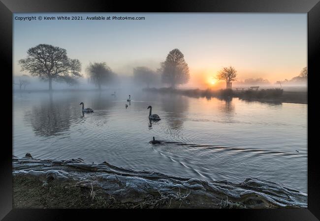 Frosty sunrise Framed Print by Kevin White