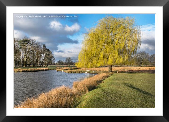 Gathering grey clouds over Surrey Framed Mounted Print by Kevin White