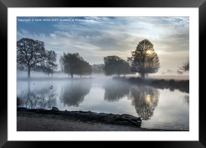 cloudy sunrise Framed Mounted Print by Kevin White