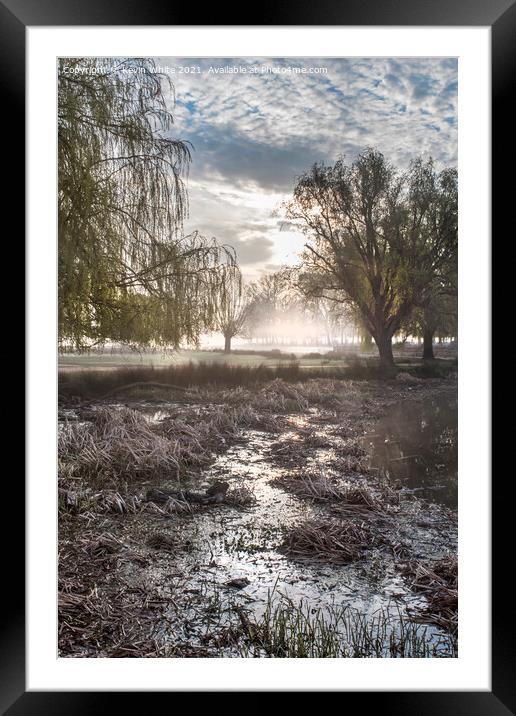 cloud formation at sunrise Framed Mounted Print by Kevin White