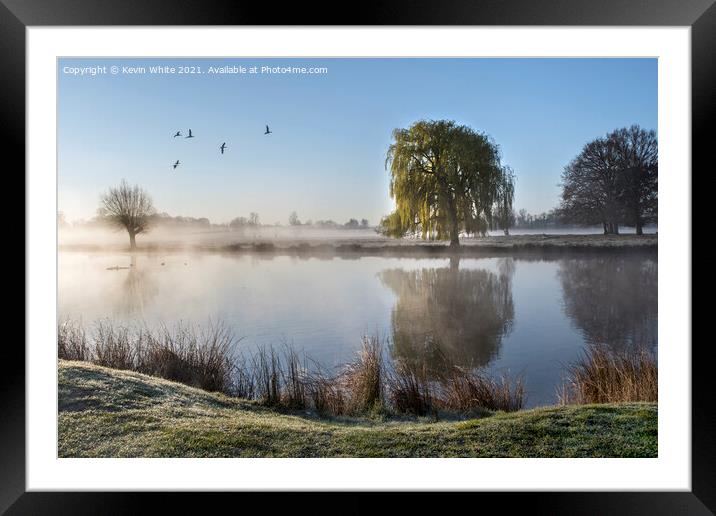 Sun Mist and Water Framed Mounted Print by Kevin White