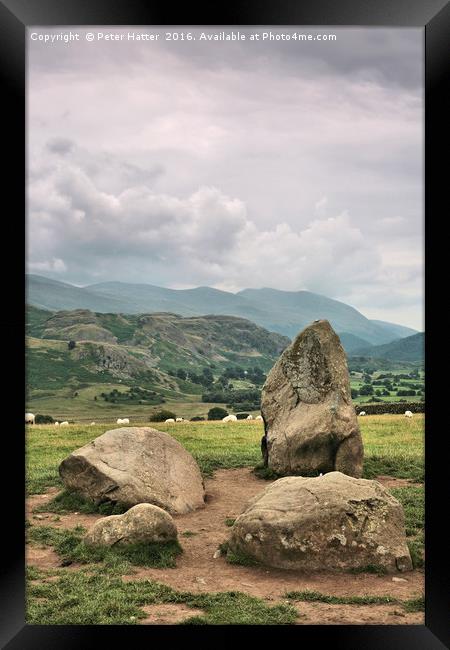 Castlerigg Stone Circle view. Framed Print by Peter Hatter