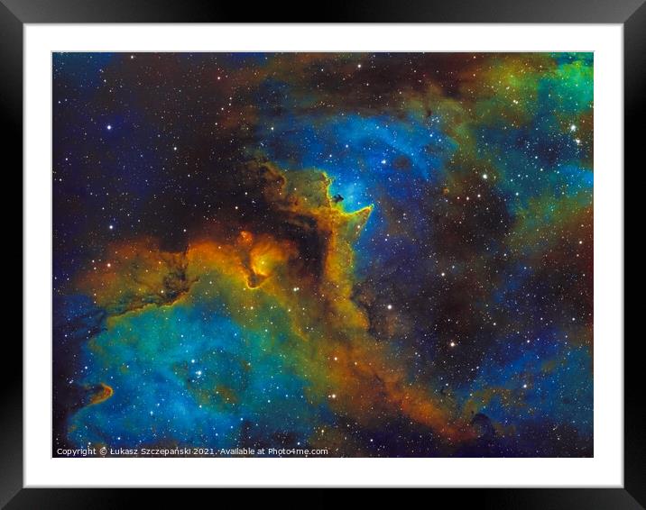 The Soul Nebula Framed Mounted Print by Łukasz Szczepański