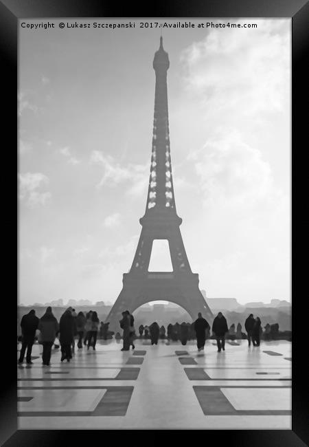 Eiffel Tower view from Trocadero Framed Print by Łukasz Szczepański