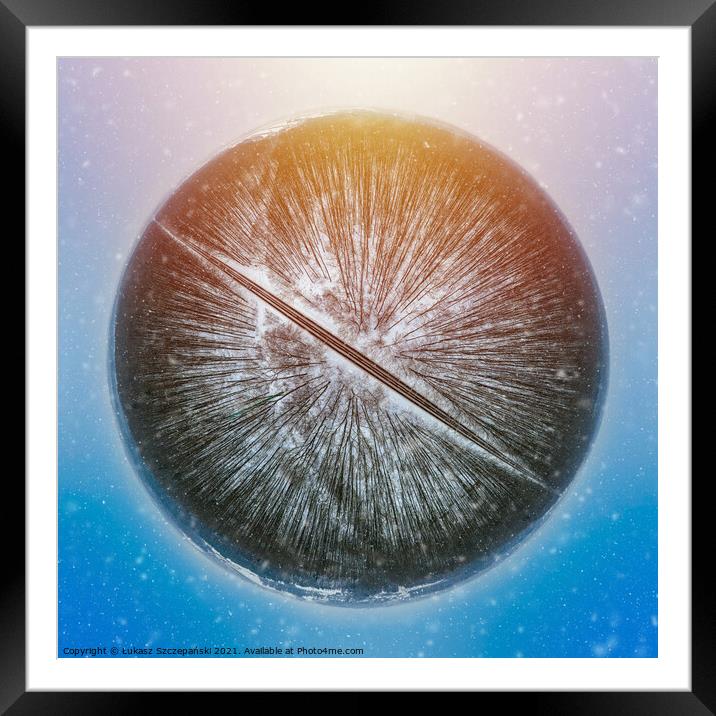 Winter planet Framed Mounted Print by Łukasz Szczepański