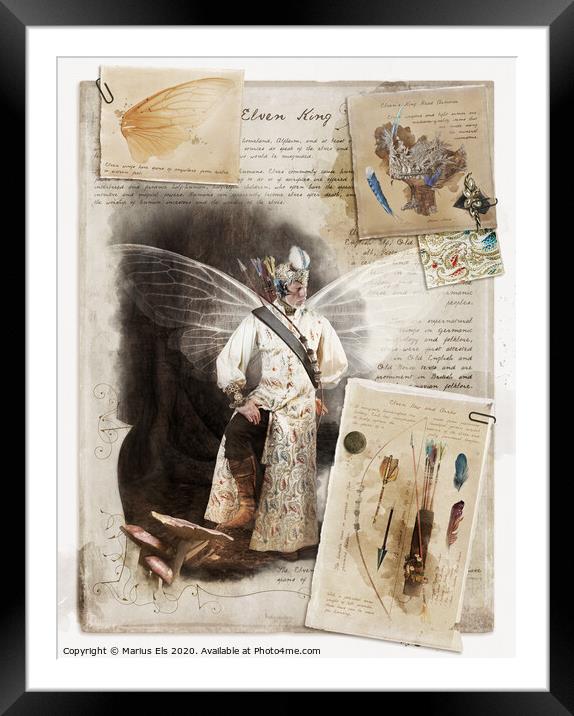 The story of the Elven King Framed Mounted Print by Marius Els