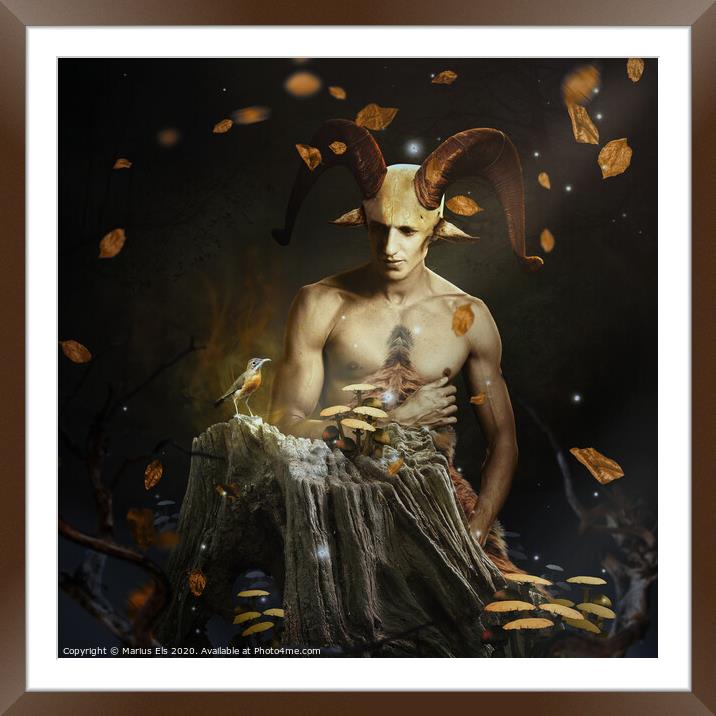 The Faun Framed Mounted Print by Marius Els
