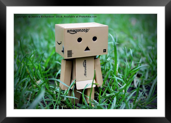 Danboard / Danbo Amazon Figure searching the tall  Framed Mounted Print by Jessica Richardson