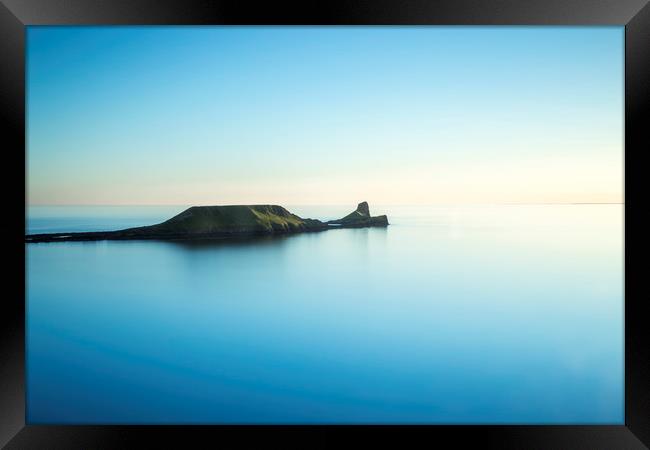 Worms Head, Gower Framed Print by Gerald Davies