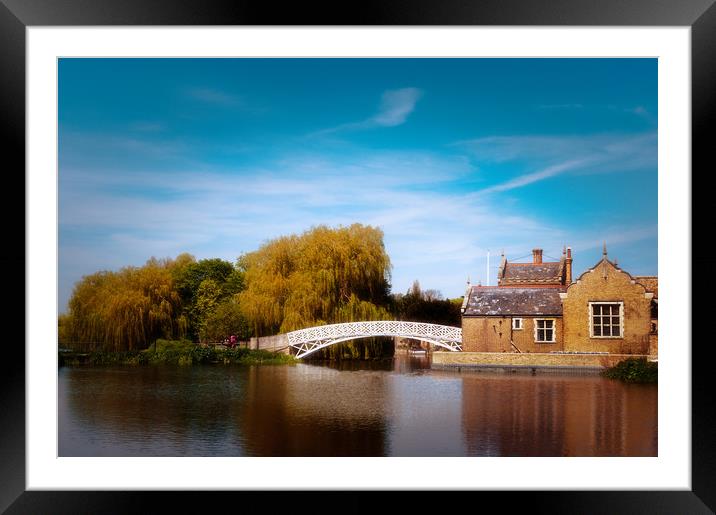 Chinese Bridge at Godmanchester Framed Mounted Print by Linda Cooke