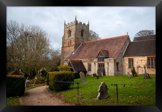 Church of St Leonard, Beoley In Worcestershire  Framed Print by Linda Cooke