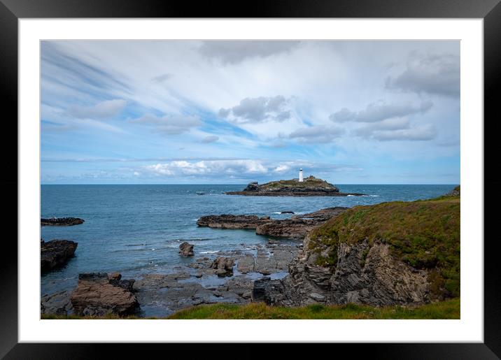 Godrevy Island Framed Mounted Print by Linda Cooke