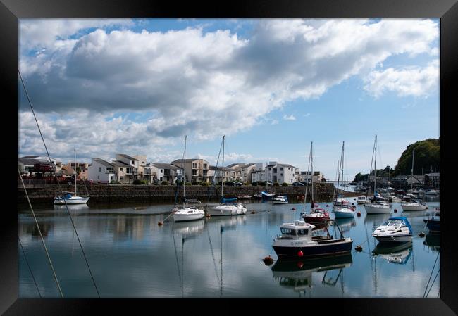 Porthmadog Harbour Framed Print by Linda Cooke