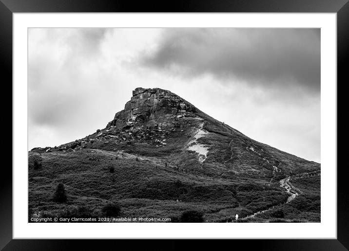 Moody Roseberry Topping Framed Mounted Print by Gary Clarricoates